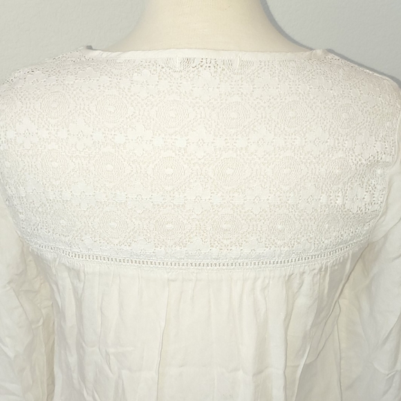 Prana long sleeve off-white blouse - Picture 5 of 6